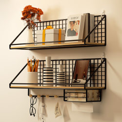 Wall-Mounted Storage Rack, No-Drill Wall Hanging Basket, Bedside Storage Rack for Student Dormitory, Good Stuff for Snacks Storage