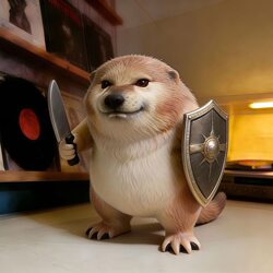 Knife and Shield Dog [Exclusive Limited Edition] My Knife and Shield Popular Figure Gk Model Statue Decoration Merchandise Table Ornament