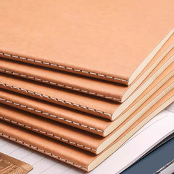 Kraft Paper Notebook, Extra Thick Notebook for Studying, College Student Diary, 16K Lined Notebook, A4 Simple Notepad, B5