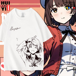 How to Become a Heroine in a Passing-Byer's Life Short-Sleeved Kato Ei T-Shirt Anime Merchandise Unisex Cosplay Half-Sleeve Two-Dimensional Style