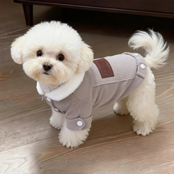 Dog Clothes Winter Lamb Wool Vest Teddy Bichon Small Dog Cat Cotton Coat Warm Fleece Pet Clothing