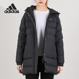 
Adidas/Adidas genuine casual women's warm hooded mid-length down jacket GE9980