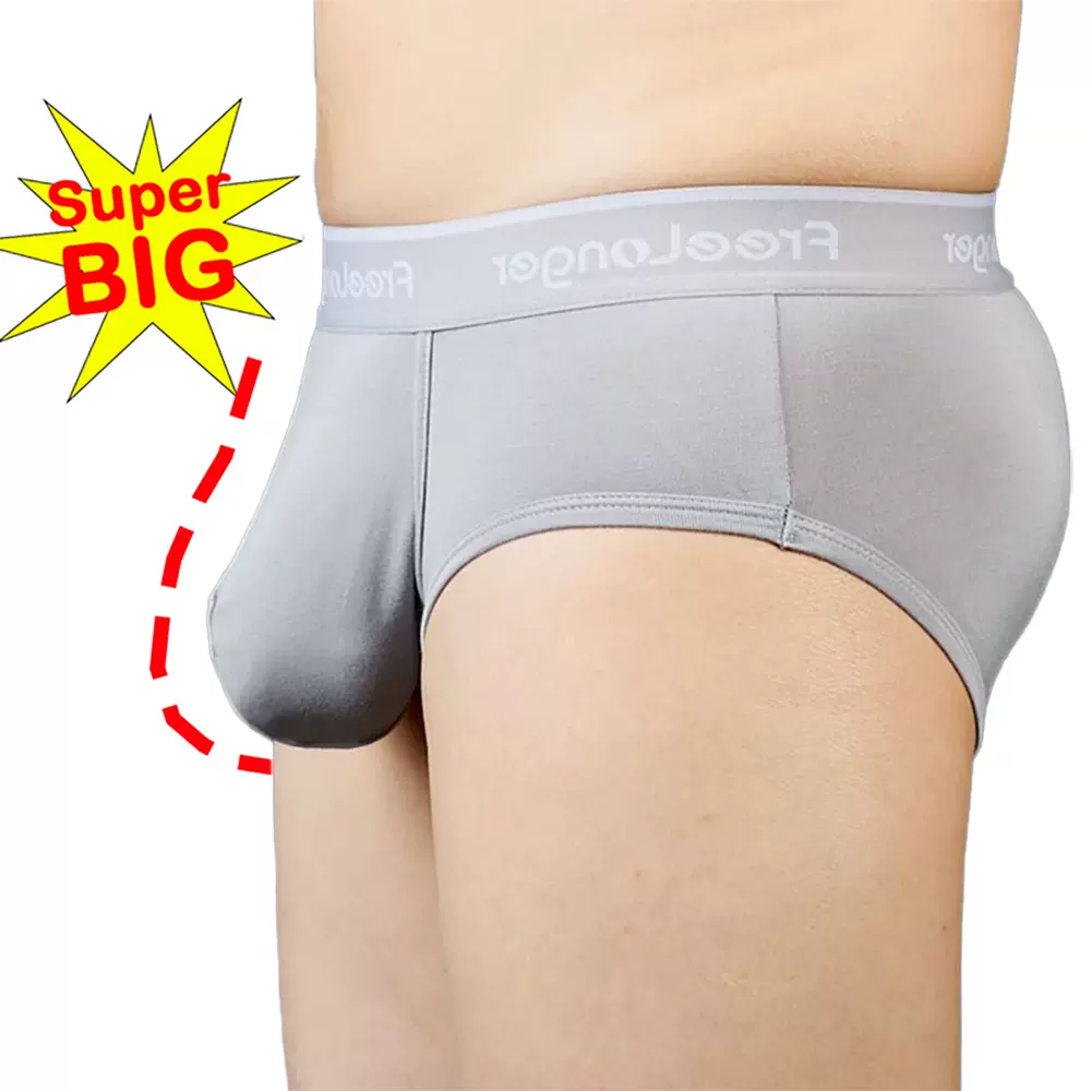 Man Ultra-Low Briefs Elastic Super Big Penis Pouch Bulge Sex-Taobao