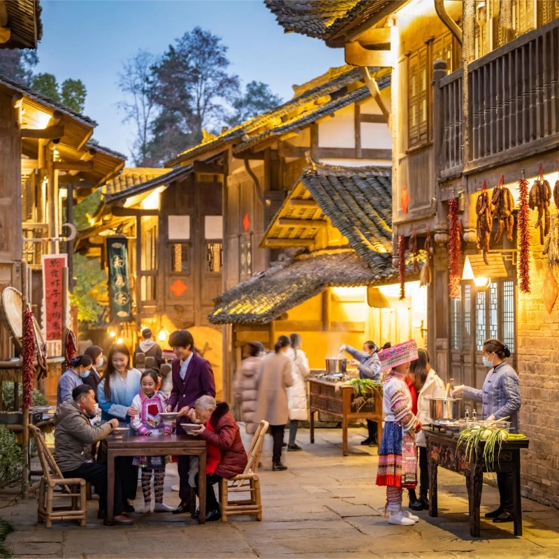 乌江寨+十二背后地下裂缝+双河谷2日游·住乌江寨景区