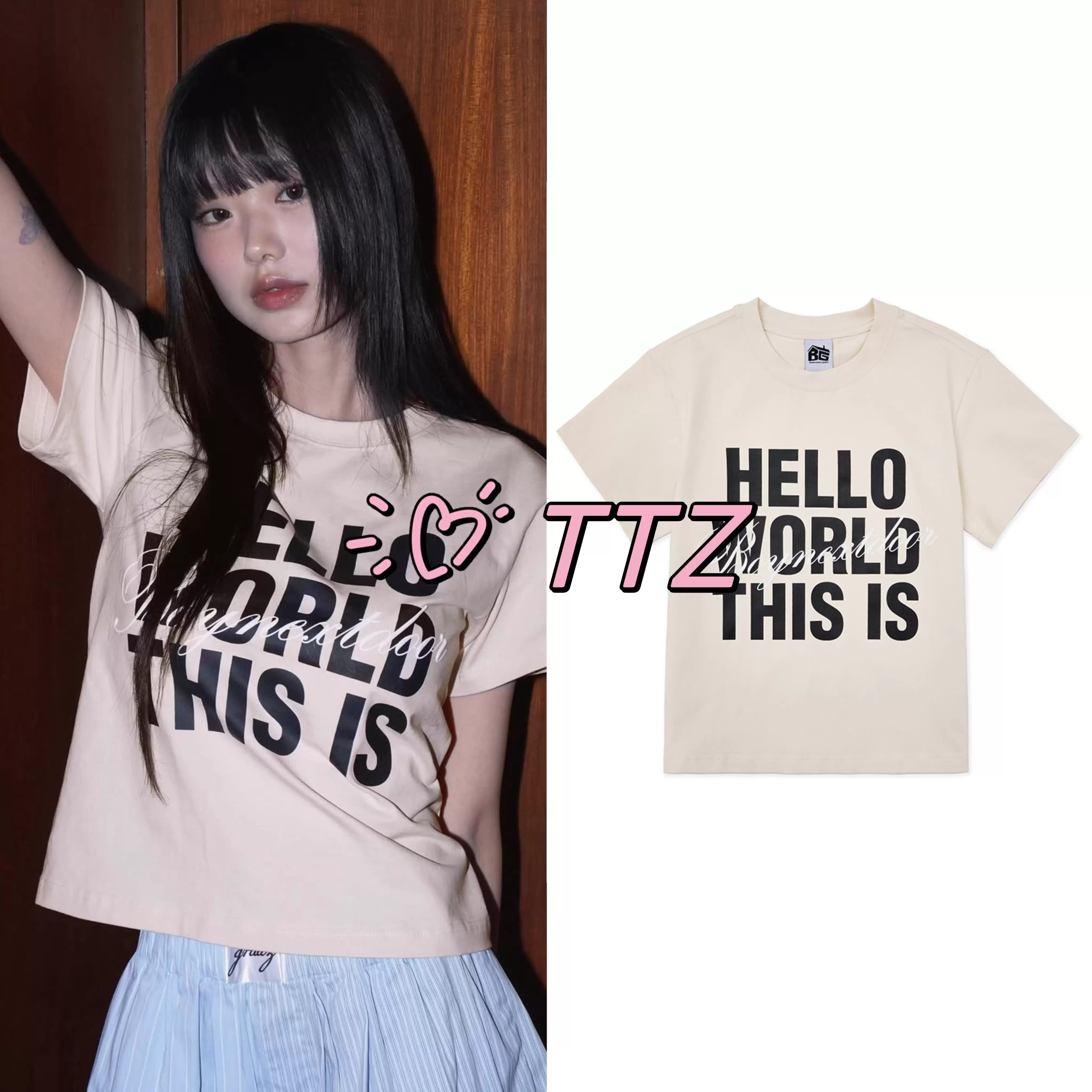 BOYNEXTDOOR GRAILZ Tシャツ M ベージュ NEIGHBORHOOD ネイバーフッド Tシャツ サイズ:M JUN INAGAWA