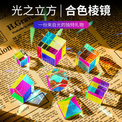 Color Prism Sun Catcher Light Cube Sunlight Catcher Prism Glass Ornament Stress Relief Creative Gift