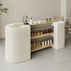 Folding Paper Bar Table, Simple Multi-Layer Storage Cabinet, Partition Small Bar Table, Foldable Front Desk Table, Multi-Layer Storage Rack