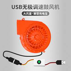 Fan for Wood-Burning Stove, Powerful Smokeless Wood Stove Blower, USB Portable Camping Silent Barbecue Stove Fan