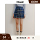 Yilian skirt women's college style short skirt pleated skirt A-line skirt