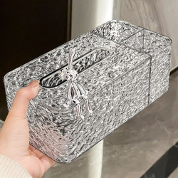 Tissue Box for Living Room, High-End Light Luxury Creative Paper Tissue Box, Coffee Table Multifunctional Remote Control Storage Box, Tissue Box for Home Use