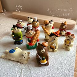 Japanese Mountain Cat Healing Bread Doll Figurine Cat Bakery Decoration Hand-Made Miniature Gift for Living Room Decoration