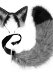 Fursuit Trọn bộ Zootopia Nick Fox phù hợp với tai headband thật đuôi cáo cos truyện tranh đạo cụ Đồ chơi đuôi cáo