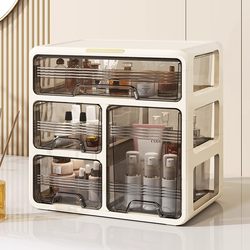 German Cosmetics Storage Box Lipstick Compartment Organizer Drawer-Type Dressing Table Skincare Product Makeup Brush Storage Box