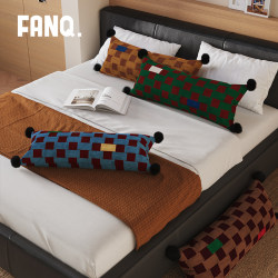 Medieval-Style Home Long Pillow, Bedroom Headboard Backrest Cushion, Waist Pillow, Office Nap Pillow, Removable and Washable Pillowcase