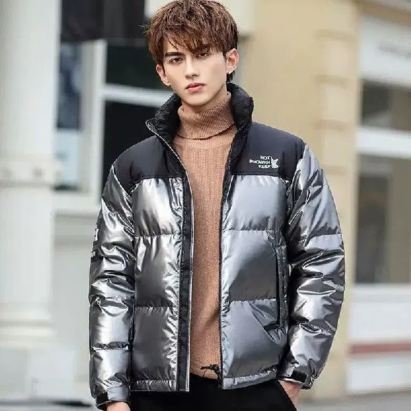 Winter Down Jacket Windbreaker Patchwork Warm Stand Collar O-Taobao