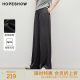 Red sleeves 2025 summer new women's clothing texture lace-up elastic waist loose wide-leg trousers