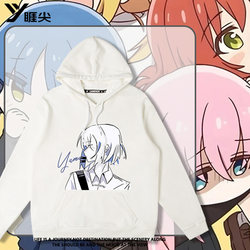 Lonely Rock Collaboration Hooded Sweatshirt for Men, Autumn/Winter Yamada Ryo and Gotoh Hitori Anime Merchandise, Fleece-Lined Jacket