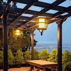 Outdoor chandelier solar waterproof garden villa light corridor pavilion outdoor courtyard landscape balcony modern simple