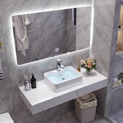 Small Apartment Marble Washbasin Bathroom Washbasin Combination Bathroom Cabinet B&B Hotel Countertop Basin Washbasin