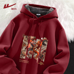 Pull-Back Fleece-Lined Thickened Sweatshirt for Men, Winter Heavyweight 2026 Year of the Horse Zodiac Year Clothing, Men's Winter Jacket Q