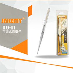 JM-T9-11 straight head anti-static diamond tweezers with adjustable tightness