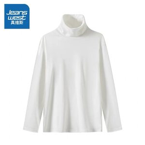 
Jeanswest half-high collar double-sided German velvet long-sleeved T-shirt autumn and winter same style for men and women with warm and cold-proof bottoming shirt 13
