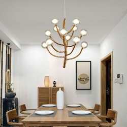 Modern new Chinese style Zen dining chandelier Chinese style tea room B&B commercial restaurant creative personalized branch lamps