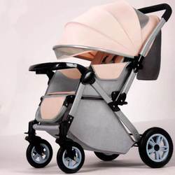 Baby stroller can sit and lie high landscape lightweight one-button Foldable two-way stroller kids stroller