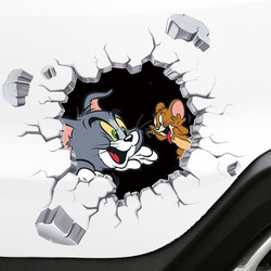 Tweety and Tom and Jerry Quirky Cartoon Car Stickers for Covering Scratches on Car Doors and Bumpers