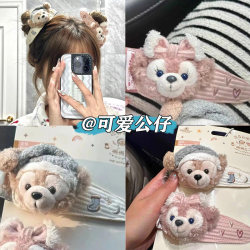 Lazy Shirley Mei Duffy Bear Hair Clip Plush Cute Cartoon Doll Hair Accessory Barrette Korean Style Girly