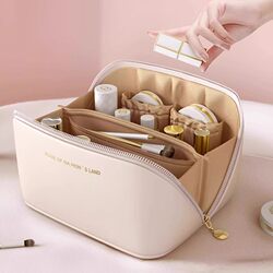 Portable Cosmetic Bag for Women 2025 New Model, Large Capacity Travel Toiletry Organizer with Advanced Partitioning and Waterproof Design