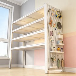 Multi-Layer Household Storage Rack, Floor-Standing Living Room Balcony Storage Rack, Bedroom Storage Rack, Miscellaneous Item Organizer, Iron Shelf