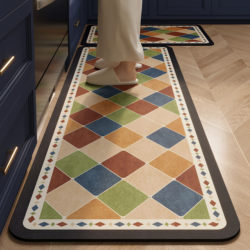 Kitchen Floor Mat Carpet Mat Special Foot Mat Diatom Mud Red Wipeable No-Wash Absorbent Kitchen Non-Slip Oil-Proof Floor Mat