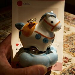 Zhuozuan Little Horse Gets Rich Instantly Cute Home Office Decoration Desktop Ornament Horse Year Hot Item Jingdezhen Ceramics