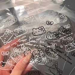 Instagram-Style High-Appearance Cartoon Cute Self-Sealing Bags for Card Packaging Materials, Small Card Packaging, Transparent Jewelry Storage Bags