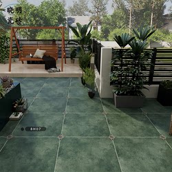 Each Tile Is Stunningly Unique! American Retro-Style Antique Tiles 600*600, Non-Slip, Pastoral Style with Built-In Corner Patterns