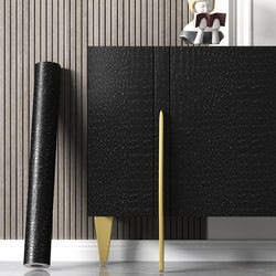Crocodile Pattern Black Sticker Matte Instant Sticker Waterproof Wallpaper Desktop Cabinet Speaker Renovation Sticker Film