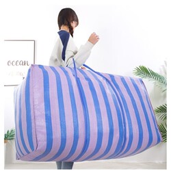 Woven Bag, Large Capacity Moving Luggage Bag, Super Large Storage Organizer, Extra-Large Tote Bag for Storing Quilts, Burlap Sack