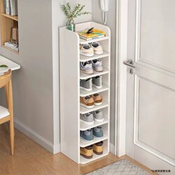 Shoe Rack for Home Entrance, Layered Partition Board, Sturdy and Stable, Simple Multi-Layer Storage Solution, Narrow and Long 3D Shoe Rack