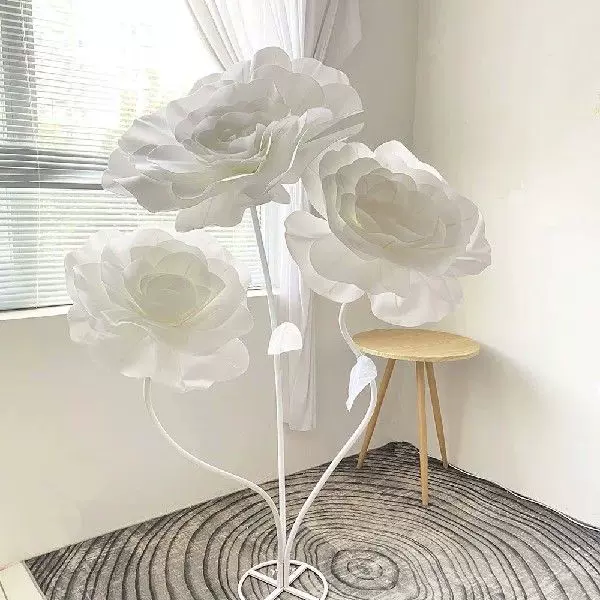 80cm Giant Artificial Flower Rose with Flower Stem Base Foam