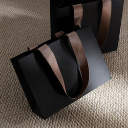 Black High-End Gift Bag, Handbag, Birthday Gift Bag for Men, Packaging Bag, Small and Large Paper Bag, Souvenir Bag