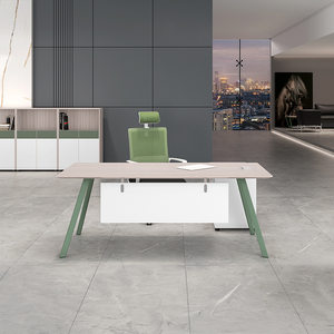 
General Manager Office Supervisor Table Simple Modern Single White Office Desk Chair Combination Boss Table Furniture