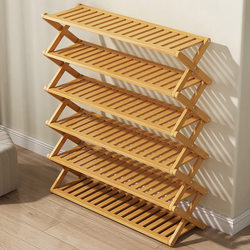 Super Stable and Thickened Shoe Rack for Home Use, Indoor Multi-Layer Dormitory Entrance Foldable Shoe Cabinet, Balcony Bamboo Simple Storage Rack
