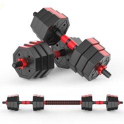 Octagonal dumbbell barbell men's home fitness equipment adjustable environmentally friendly dumbbell 20KG polygonal deformation kettlebell set