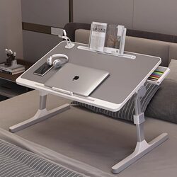 Japanese Bed Table, Foldable Computer Desk, Student Study Desk, Writing Desk with Adjustable Height Stand