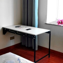 Multifunctional Folding Wall-Mounted Table for Small Apartments, Invisible Folding Dining Table, New Telescopic Storage Rack, Bookshelf Desk