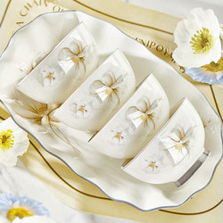 Jingdezhen Ceramic Bowl for Home Use, 2026 New Model, High Aesthetic Value, Microwave-Safe Bowl and Plate Set, Housewarming Gift Tableware