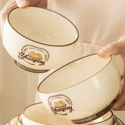 Gorgeous and High-Quality Modern Cream-Style Tableware Set, Bowls and Plates for Home Use, Light Luxury, High-End Underglaze Color, Sophisticated Combination Set