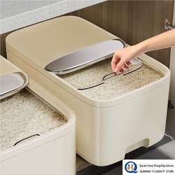 Rice Storage Container for Home Use, Sealed, Insect-Proof, Moisture-Proof, Food-Grade Flour and Cat Food Storage Tank, 2025 New Model