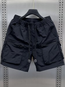 Summer thin men's multi -pocket straight work of shorts and shorts, tide brand speed dry outdoor pants loose casual pants men